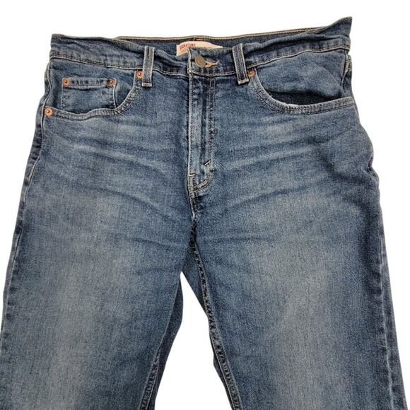 Mens Signature Levi's Relaxed Jeans 32 x 30 Blue Denim Pants Stretch - Picture 6 of 12